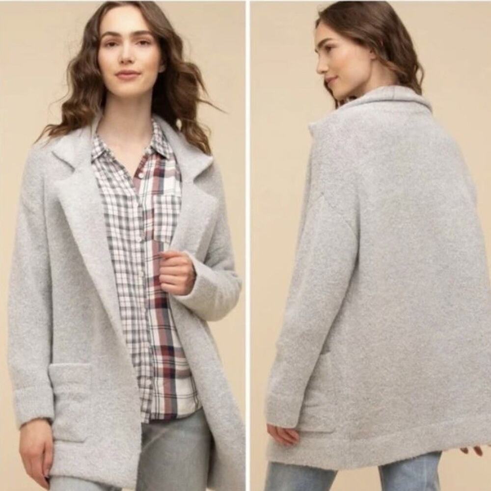 Thread Supply Gray Sweater Blazer Jacket Size Medium